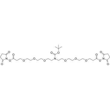 N-Boc-N-bis(PEG3-NHS ester)结构式