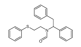 N-(1,2-diphenylethyl)-N-(2-(phenylthio)ethyl)formamide结构式