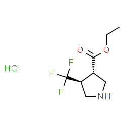 trans-ethyl 4-(trifluoromethyl)pyrrolidine-3-carboxylate hydrochloride Structure