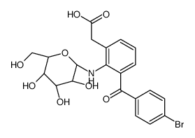 3-(4-Bromobenzoyl)-2-(β-D-glucopyranosylamino)benzeneacetic Acid structure