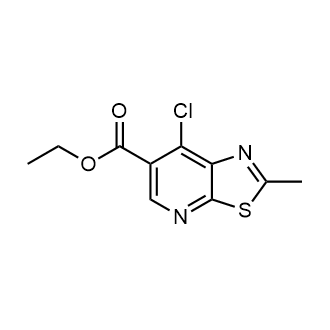 7-氯-2-甲基-噻唑并[5,4-b]吡啶-6-羧酸乙酯结构式