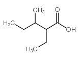 2-ethyl-3-methylpentanoic acid结构式