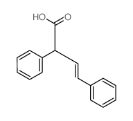 Benzeneacetic acid, a-(2-phenylethenyl)- Structure