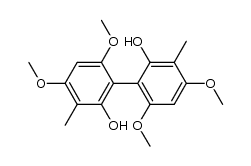 4,4',6,6'-tetramethoxy-3,3'-dimethyl-1,1'-biphenyl-2,2'-diol结构式