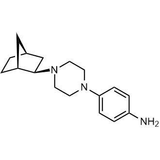 4-(4-(二环[2.2.1]庚-2-基)哌嗪-1-基)苯胺(外消旋体)结构式