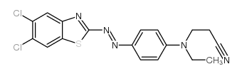 3-[[4-[(5,6-二氯苯并噻唑-2-基)偶氮]苯基]乙氨基]丙腈结构式