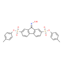 BIS(4-METHYLPHENYL) 9-(HYDROXYIMINO)-9H-FLUORENE-2,7-DISULFONATE结构式