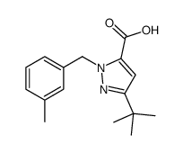 3-(TERT-BUTYL)-1-(3-METHYLBENZYL)-1H-PYRAZOLE-5-CARBOXYLIC ACID structure