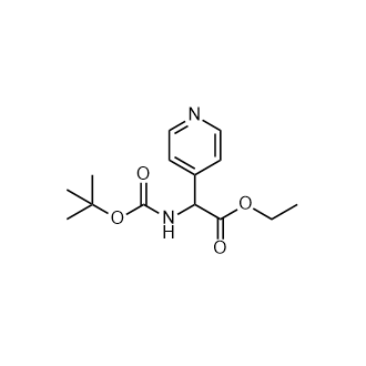 2-((叔丁氧羰基)乙基氨基)-2-(吡啶-4-基)乙酸酯结构式