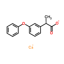 calcium(-1) anion; 2-(3-phenoxyphenyl)propanoate structure