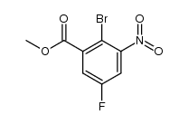 2-溴-5-氟-3-硝基苯甲酸甲酯结构式
