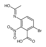 3-acetamido-6-bromo-2-nitrobenzoic acid Structure