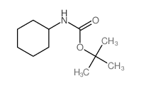 Carbamic acid, N-cyclohexyl-,1,1-dimethylethyl ester Structure