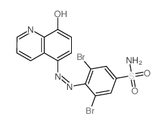 3,5-dibromo-4-[2-(8-oxoquinolin-5-ylidene)hydrazinyl]benzenesulfonamide Structure