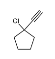 1-chloro-1-ethynylcyclopentane结构式