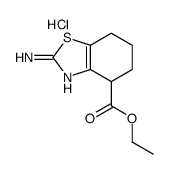 ethyl 2-amino-4,5,6,7-tetrahydro-1,3-benzothiazole-4-carboxylate,hydrochloride Structure