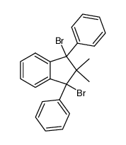 1,3-diphenyl-2,2-dimethyl-1,3-dibromoindane结构式
