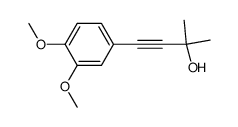 2-methyl-4-(3,4-dimethoxyphenyl)but-3-yn-2-ol结构式