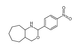 2-(4-nitrophenyl)-1,2,4,4a,5,6,7,8,9,9a-decahydrocyclohepta[d][1,3]oxazine结构式