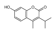 7-Hydroxy-3-isopropyl-4-methyl-chromen-2-one Structure