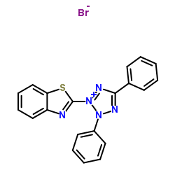 2-(2-苯并噻唑基) -3,5-二苯基溴化四氮唑结构式