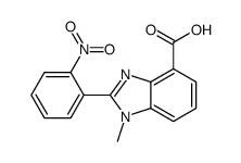 1-methyl-2-(2-nitrophenyl)benzimidazole-4-carboxylic acid结构式