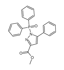 1-Diphenylphosphoryl-5-phenyl-3-pyrazolcarbonsaeure-methylester结构式