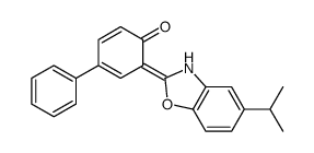 4-phenyl-6-(5-propan-2-yl-3H-1,3-benzoxazol-2-ylidene)cyclohexa-2,4-dien-1-one Structure