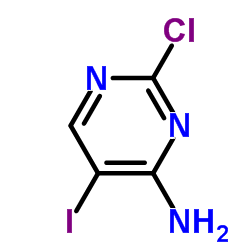 4-氨基-2-氯-5-碘嘧啶结构式