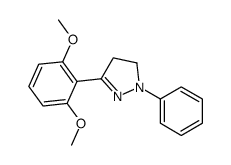 5-(2,6-dimethoxyphenyl)-2-phenyl-3,4-dihydropyrazole结构式