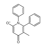 5-methyl-4-oxo-1,6-diphenylpyridin-2-olate结构式