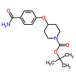4-(4-氨基甲酰基苯氧基)哌啶-1-羧酸叔丁酯结构式
