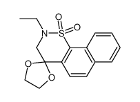 2'-ethyl-2',3'-dihydro-spiro[[1,3]dioxolane-2,4'-naphtho[2,1-e][1,2]thiazine] 1',1'-dioxide结构式