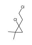 1-chloro-1-(2-chloroethyl)-2,2-dimethylcyclopropane Structure