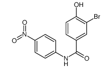 3-bromo-4-hydroxy-N-(4-nitrophenyl)benzamide Structure
