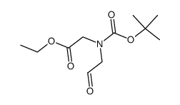 [tert-Butoxycarbonyl-(2-oxo-ethyl)-amino]-acetic acid ethyl ester Structure