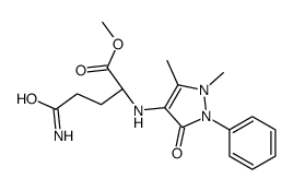 methyl (2S)-5-amino-2-[(1,5-dimethyl-3-oxo-2-phenylpyrazol-4-yl)amino]-5-oxopentanoate结构式