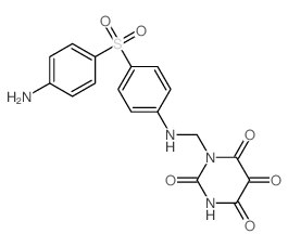 1-[[[4-(4-aminophenyl)sulfonylphenyl]amino]methyl]-1,3-diazinane-2,4,5,6-tetrone Structure