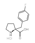(S)-alpha-(4-氟苄基)-脯氨酸盐酸盐结构式