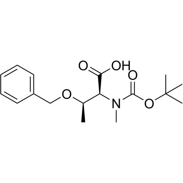 Boc-N-methyl-O-benzyl-L-threonine Structure
