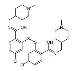 2,2'-dithiobis[4-chloro-N-[(1-methyl-4-piperidyl)methyl]benzamide]结构式