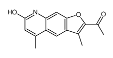 2-acetyl-3,5-dimethyl-8H-furo[3,2-g]quinolin-7-one Structure
