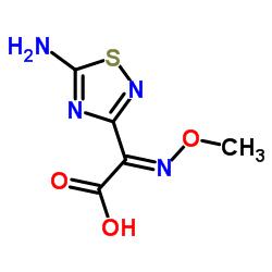 2-(5-氨基-1,2,4-噻二唑-3-基)-2-甲氧亚氨基乙酸结构式