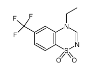 4-ethyl-6-trifluoromethyl-4H-benzo[e][1,2,4]thiadiazine 1,1-dioxide结构式