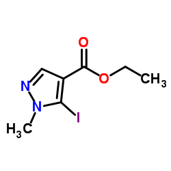 5-碘-1-甲基-1H-吡唑-4-羧酸乙酯结构式
