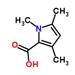 1,3,5-三甲基-2-吡咯羧酸结构式