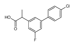 4'-Chloro-5-fluoro-alpha-methyl-3-biphenylacetic acid Structure