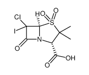 6-chloro-6-iodopenicillanic acid 1,1-dioxide Structure