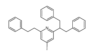 2-(1,3-diphenylpropan-2-yl)-4-methyl-6-phenethylpyridine结构式