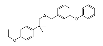 1-ethoxy-4-[2-methyl-1-[(3-phenoxyphenyl)methylsulfanyl]propan-2-yl]benzene结构式